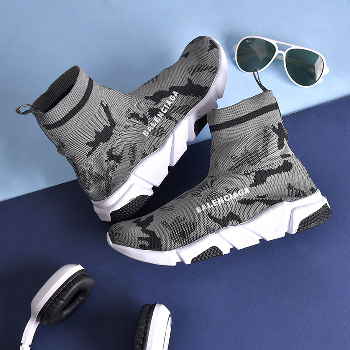 کفش ساقدار مردانه بالنسیاگا چریکی