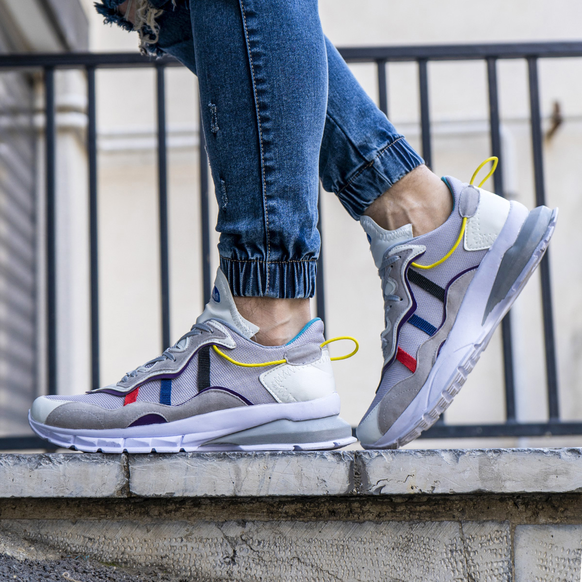 کفش ورزشی مردانه طوسی مدل Wisly