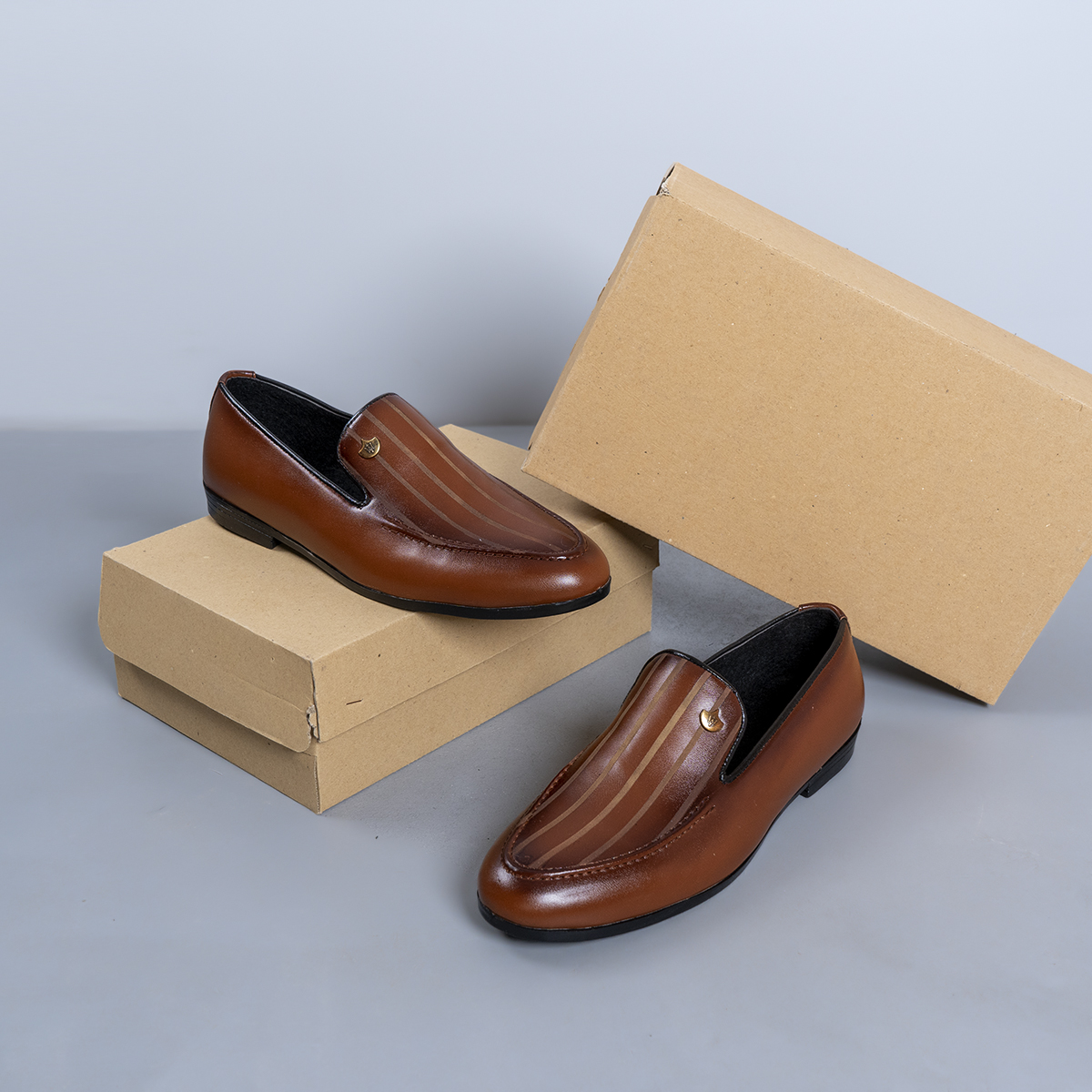 کفش کالج مردانه عسلی مدل Dever