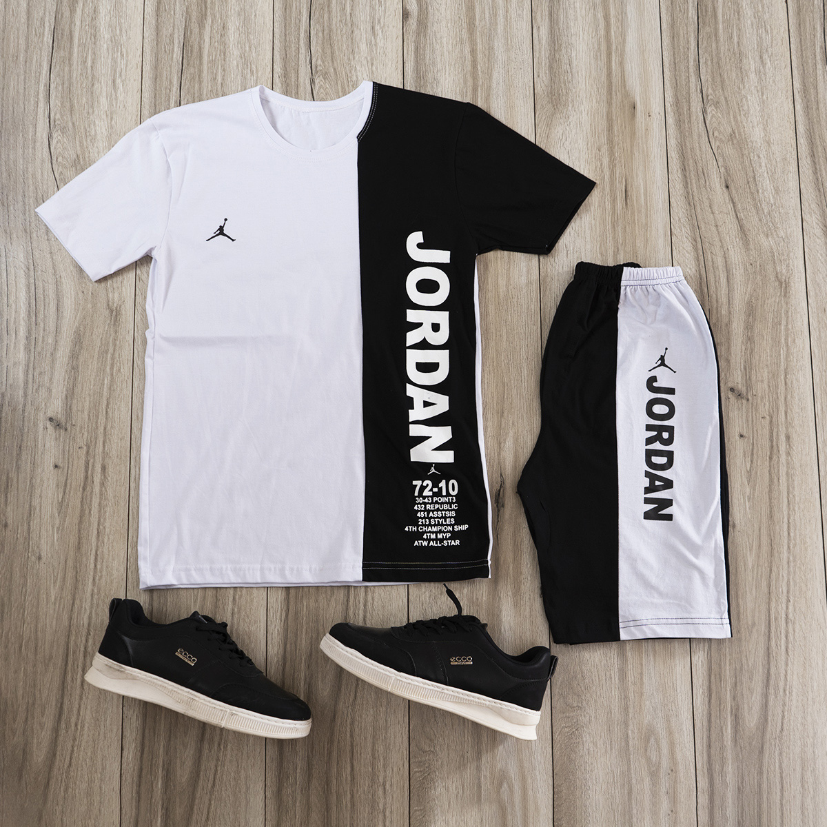 ست تيشرت شلوارك جردن مردانه مدل Merdak