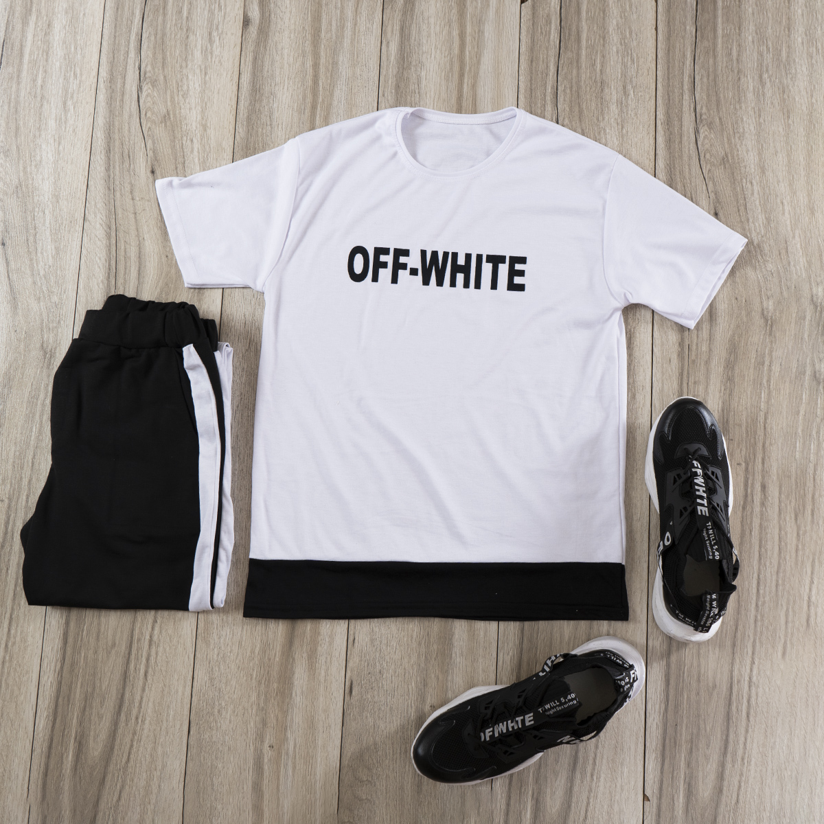 ست تیشرت شلوار Off white مردانه مدل Valter