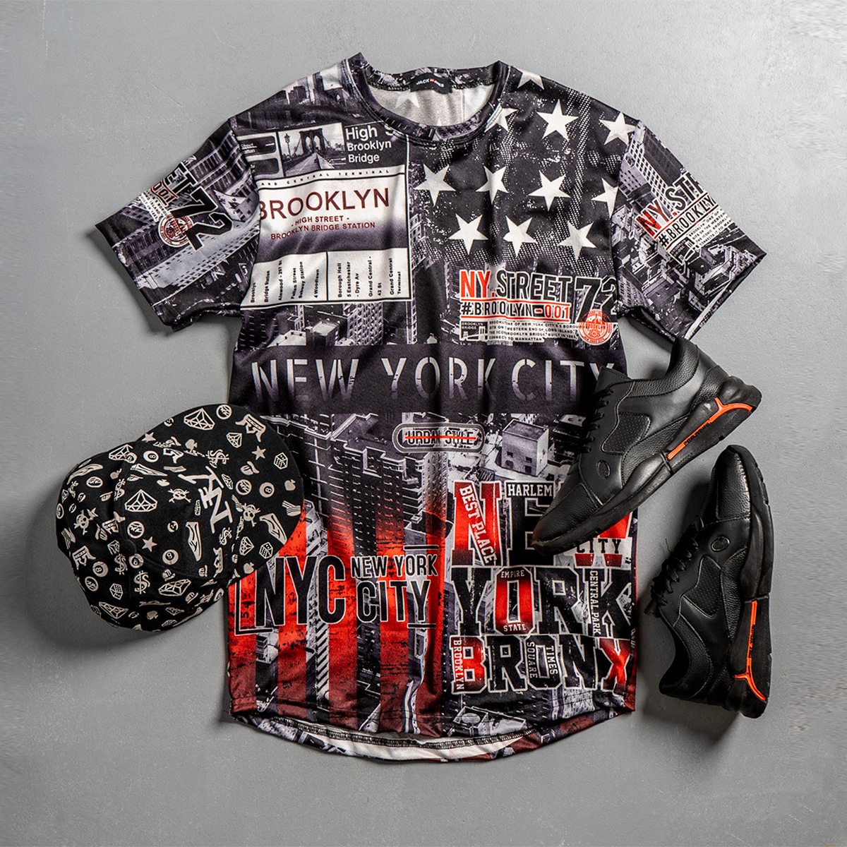 تيشرت brooklyn مردانه مدل Jonas