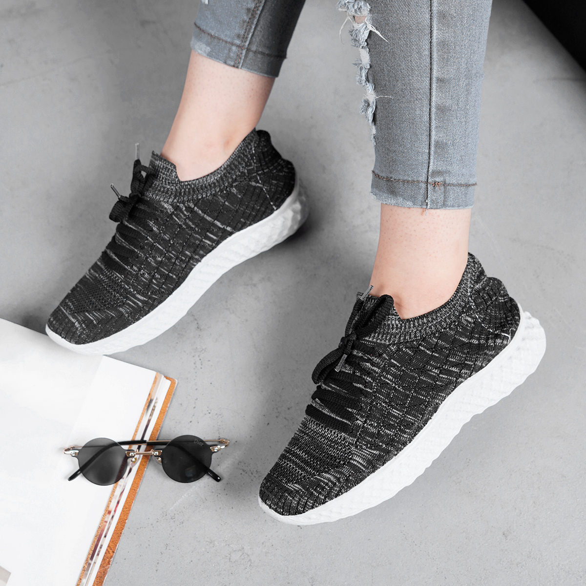 کفش ورزشی زنانه مشکی مدل Bela