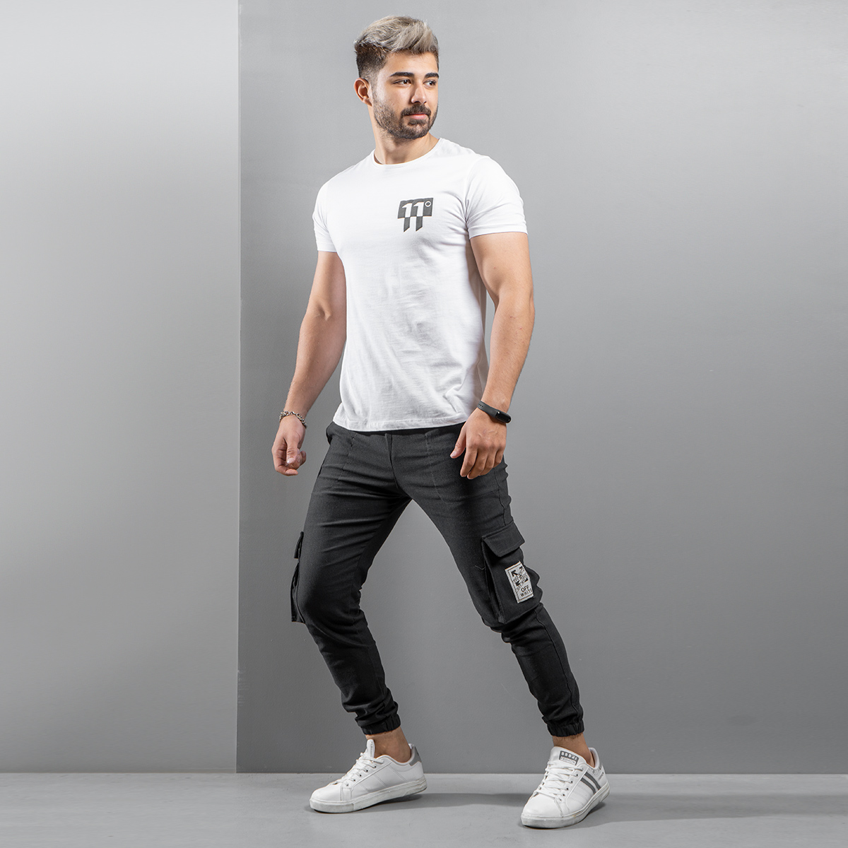 شلوار اسلش مردانه ذغالي مدل Karna