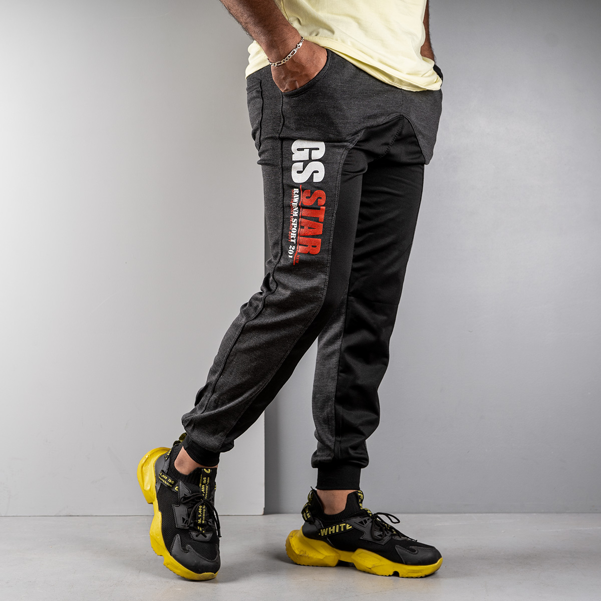 اسلش مردانه ذغالی مدل GSS(T)