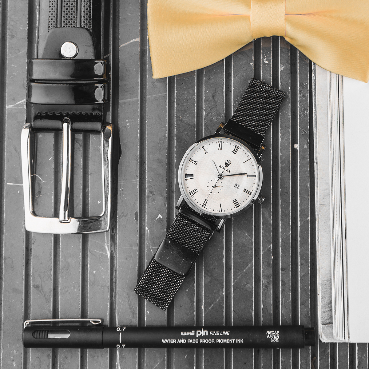 ساعت طرح رولکس مشکی مدل Bavan