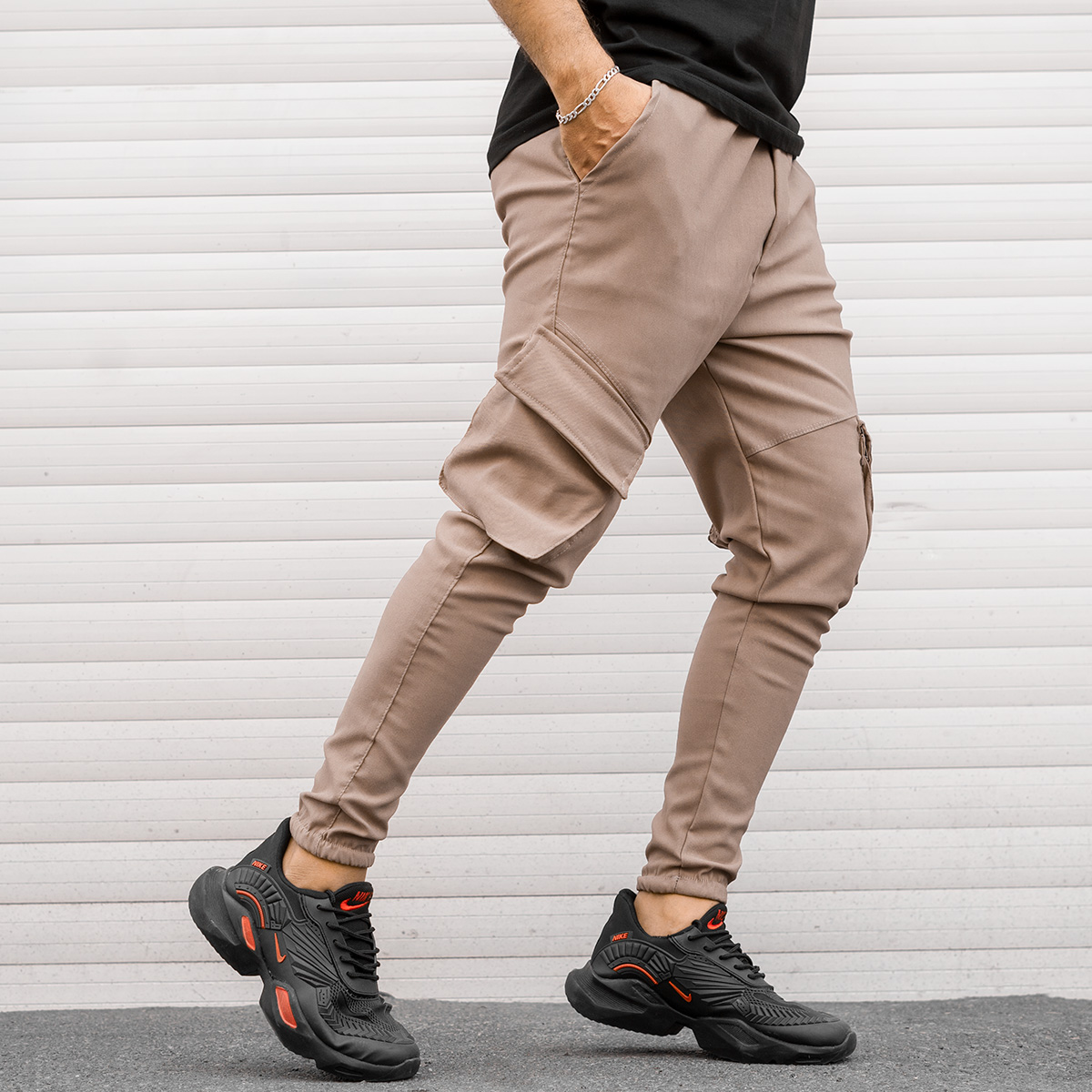 شلوار اسلش قهوه ای مردانه مدل Potin