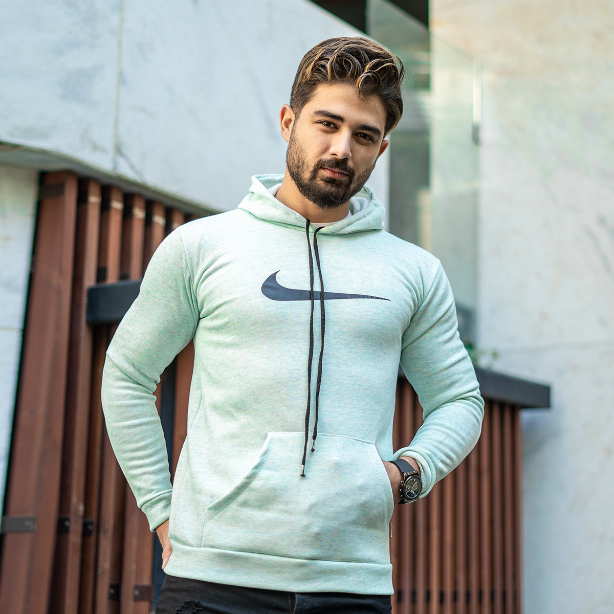 هودی نایک سبز روشن مردانه مدلNolin