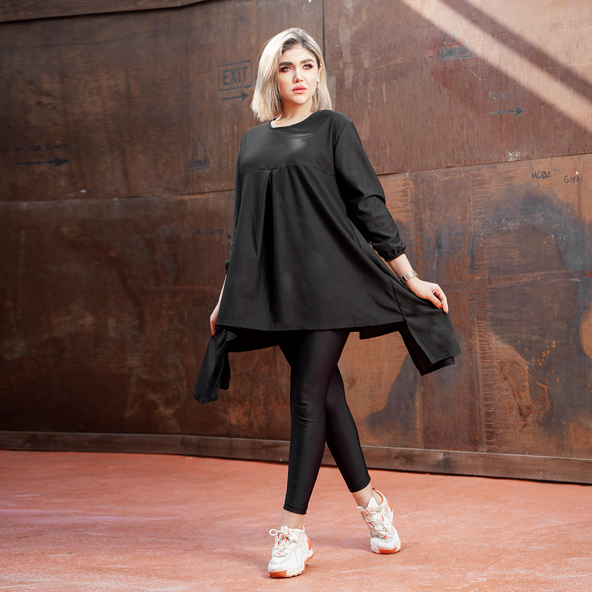 مانتو مشکی مدل Ghazal