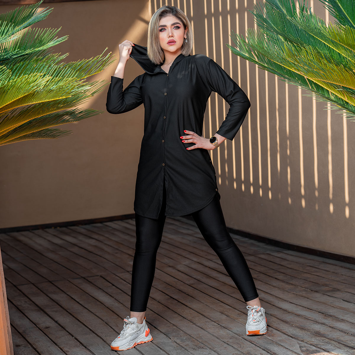 مانتو مشکی مدل Nafas