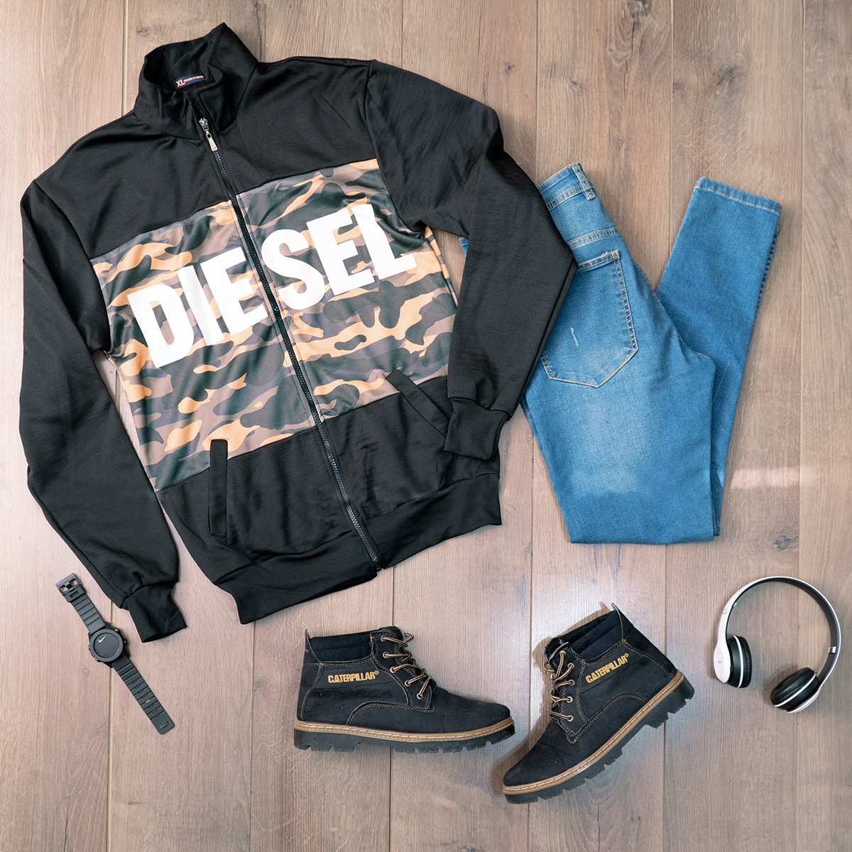 سوییشرت دیزل نارنجی مردانه مدل morio