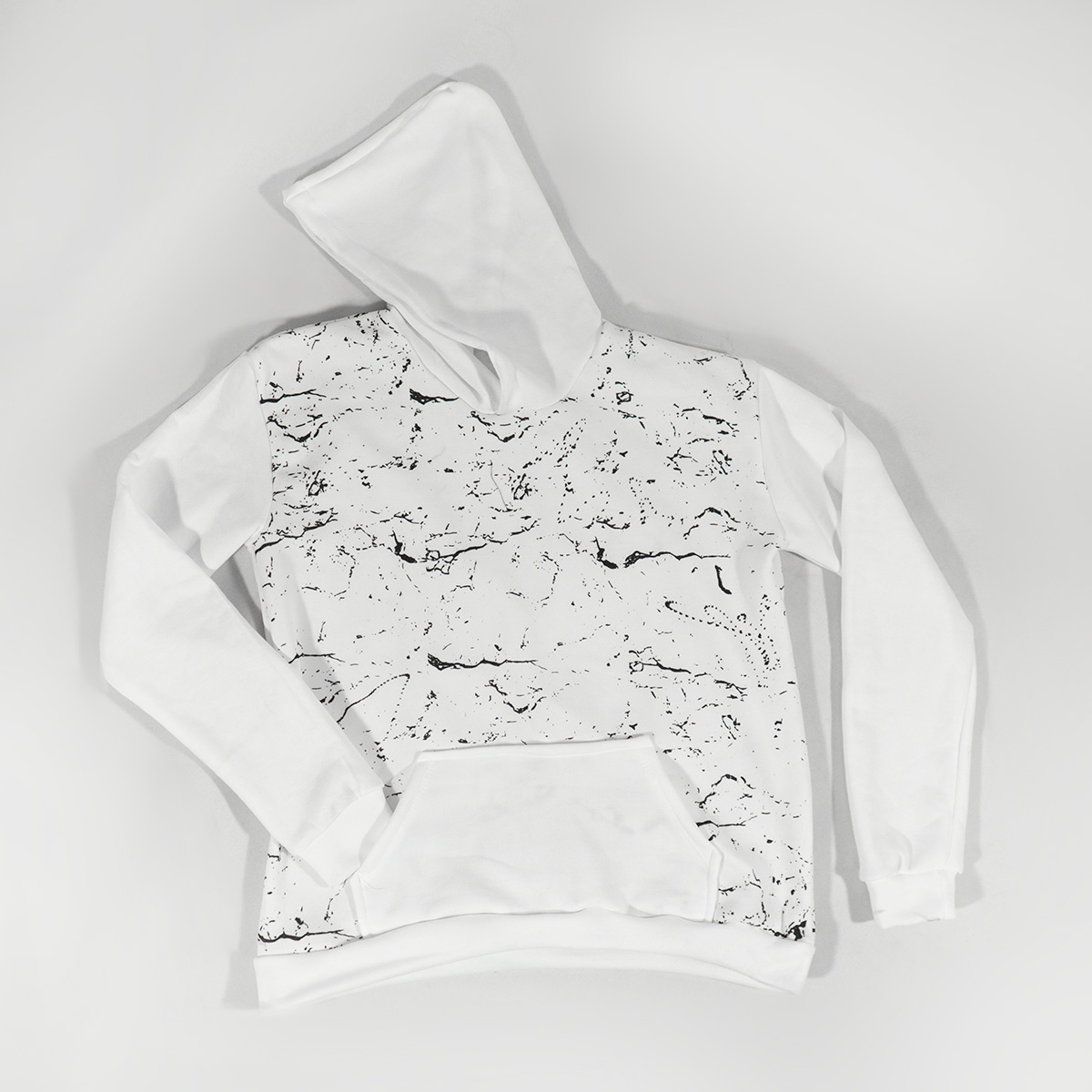 هودی سفید طرحدار مردانه مدل siyan