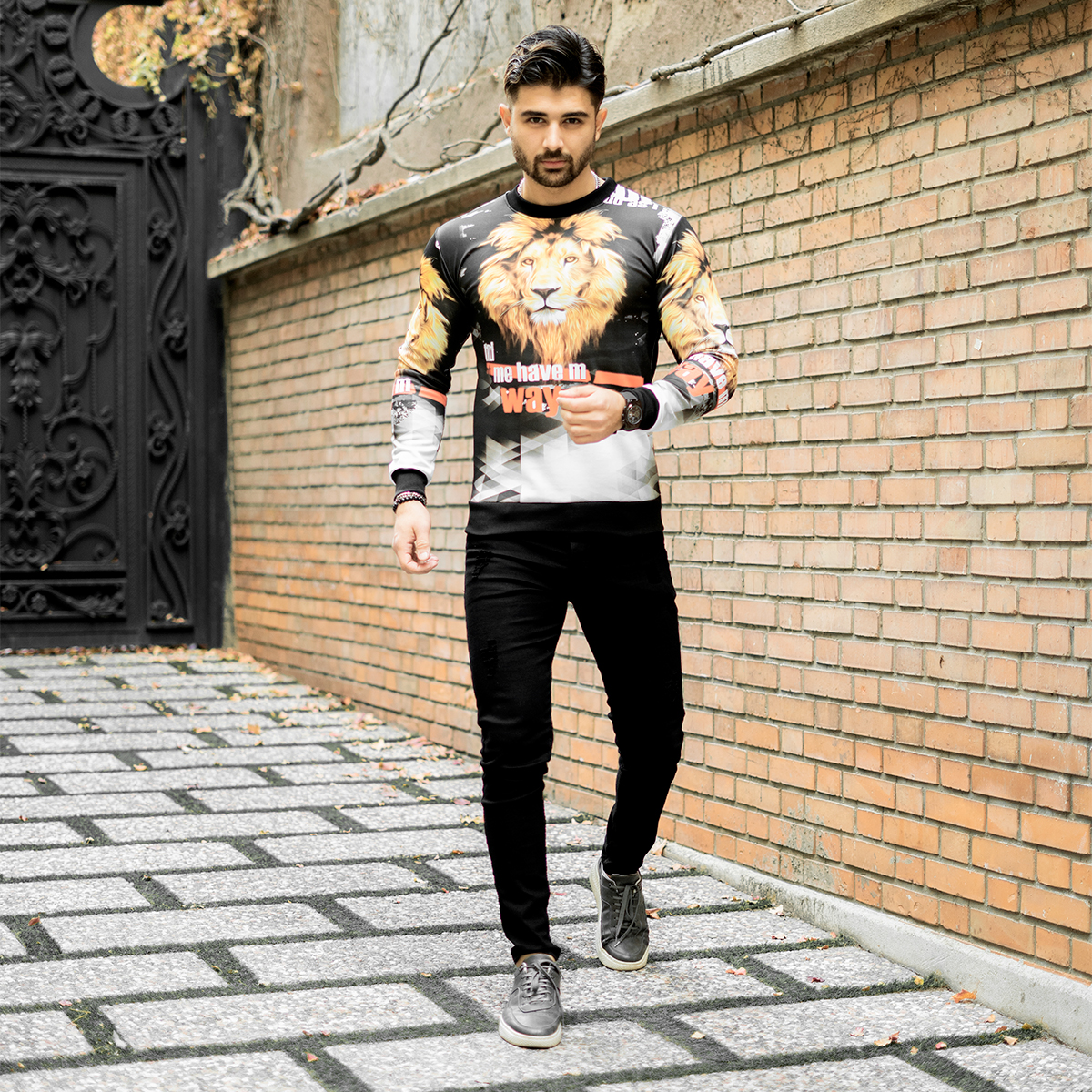 دورس مردانه طرح شیر مشکی مدل kasra