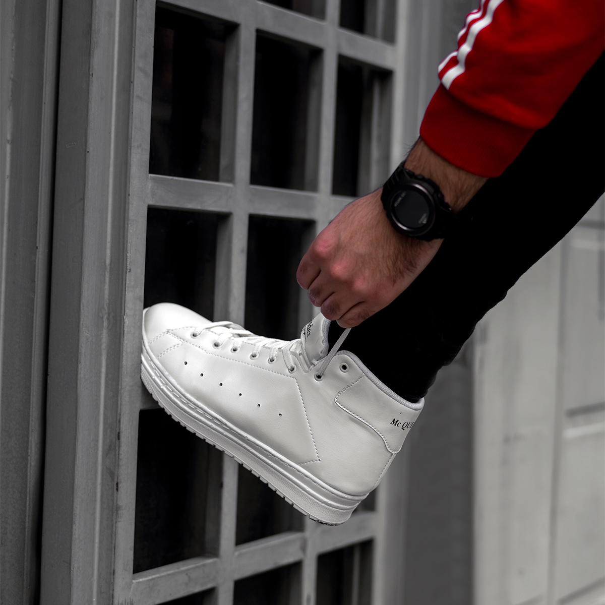 کفش مردانه ساقدار سفید مدل Makoin