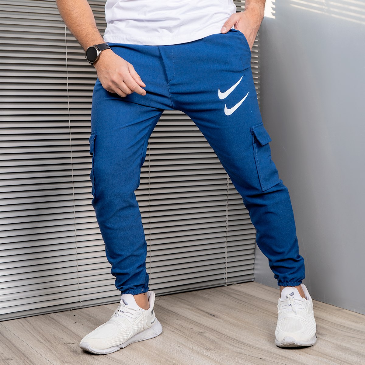 شلوار اسلش مردانه آبی دو نایک مدل Hamid