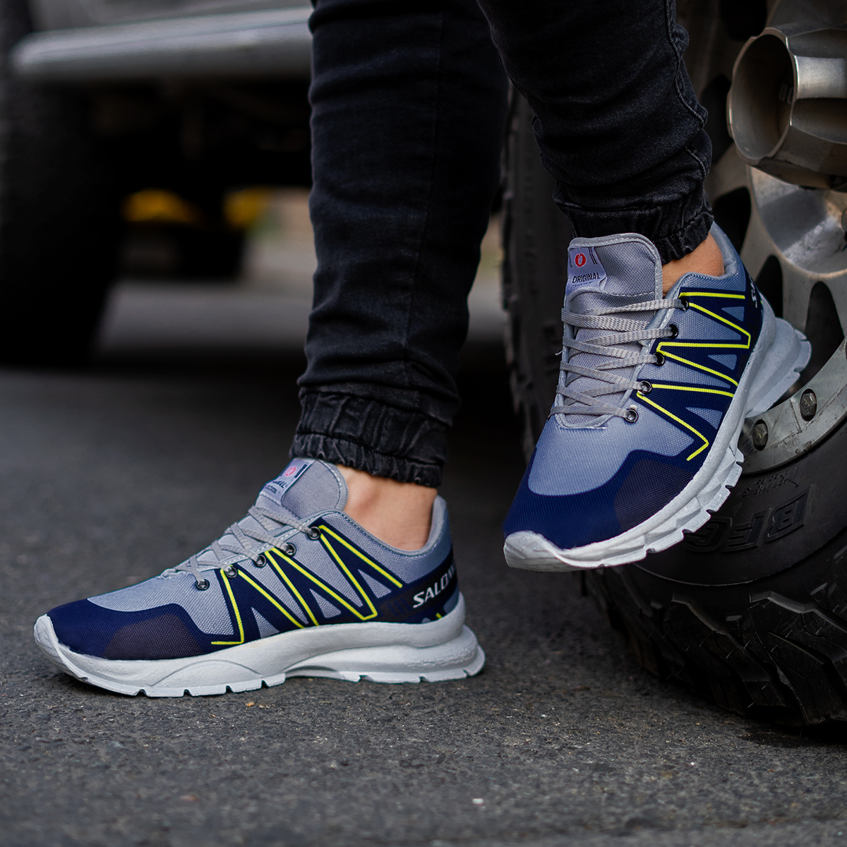 کفش ورزشی Salomon مردانه طوسی آبی مدلPadra