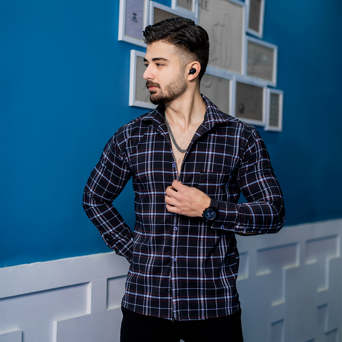 پیراهن مردانه چهارخانه مدل toshak