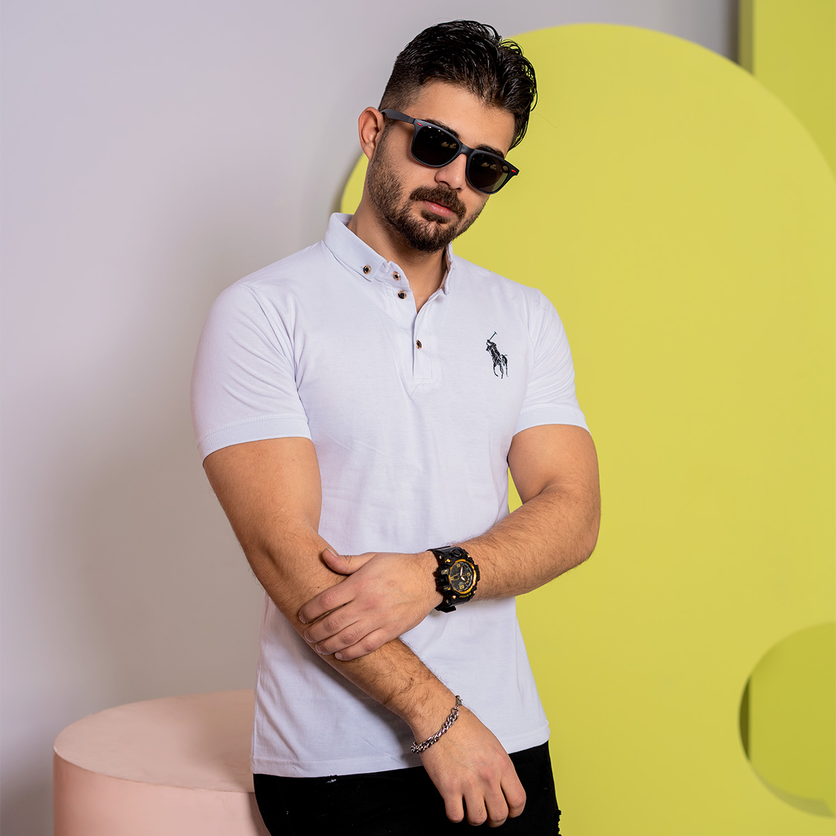 تیشرت POLO مردانه سفید مدل Havino