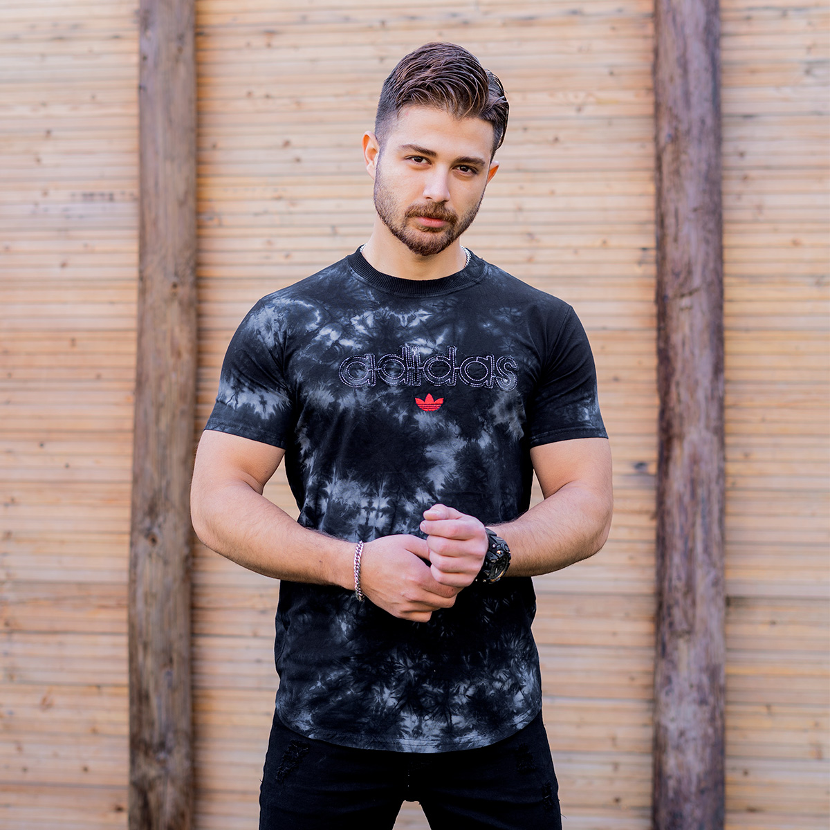 تیشرت ابرو بادی مشکی مردانه مدل Adidas