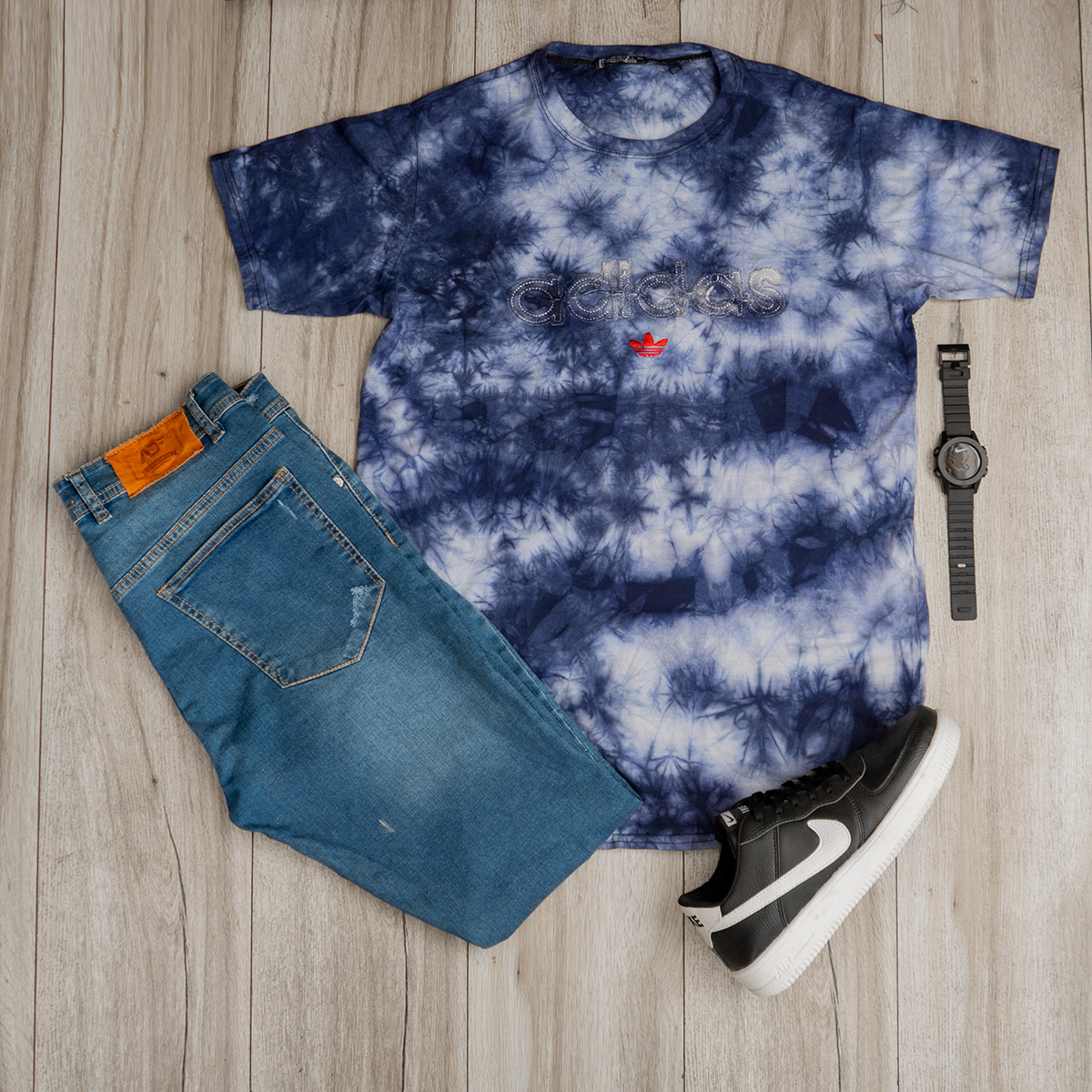 تیشرت ابرو بادی آبی مردانه مدل Adidas