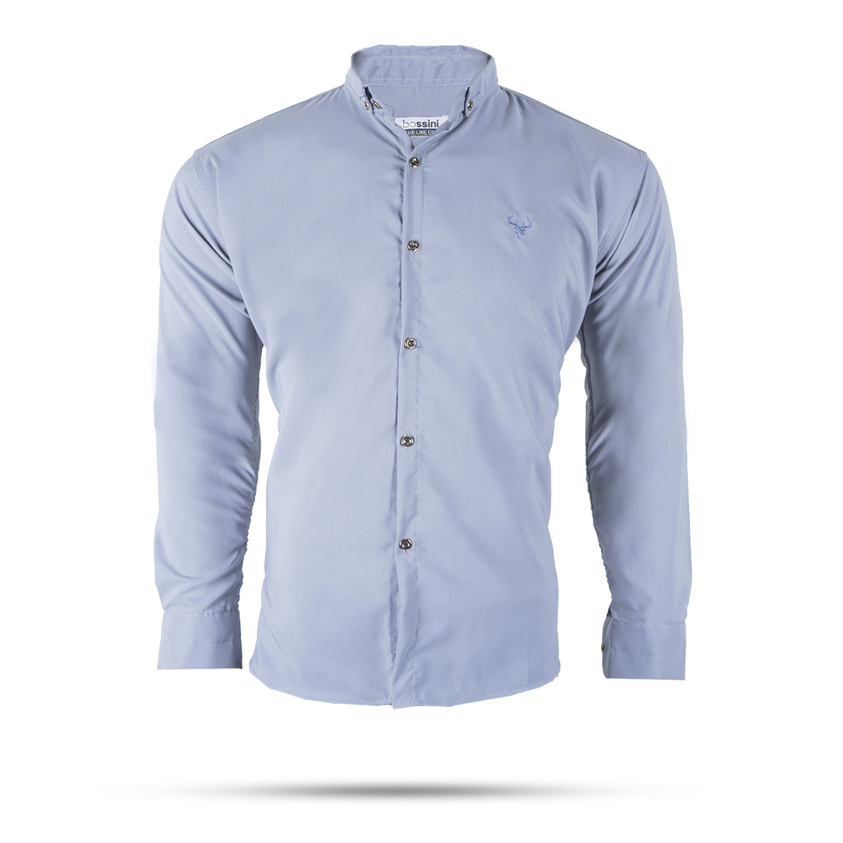 پیراهن طوسی روشن مردانه مدل VQ