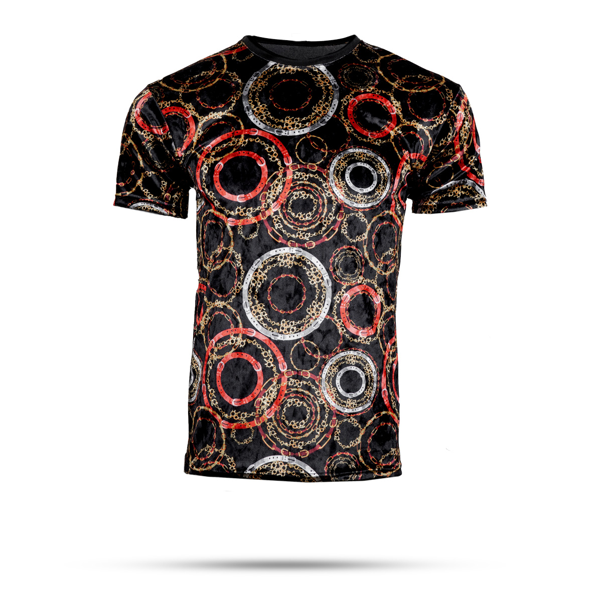 تیشرت مخمل طرح دایره مردانه مدل kania