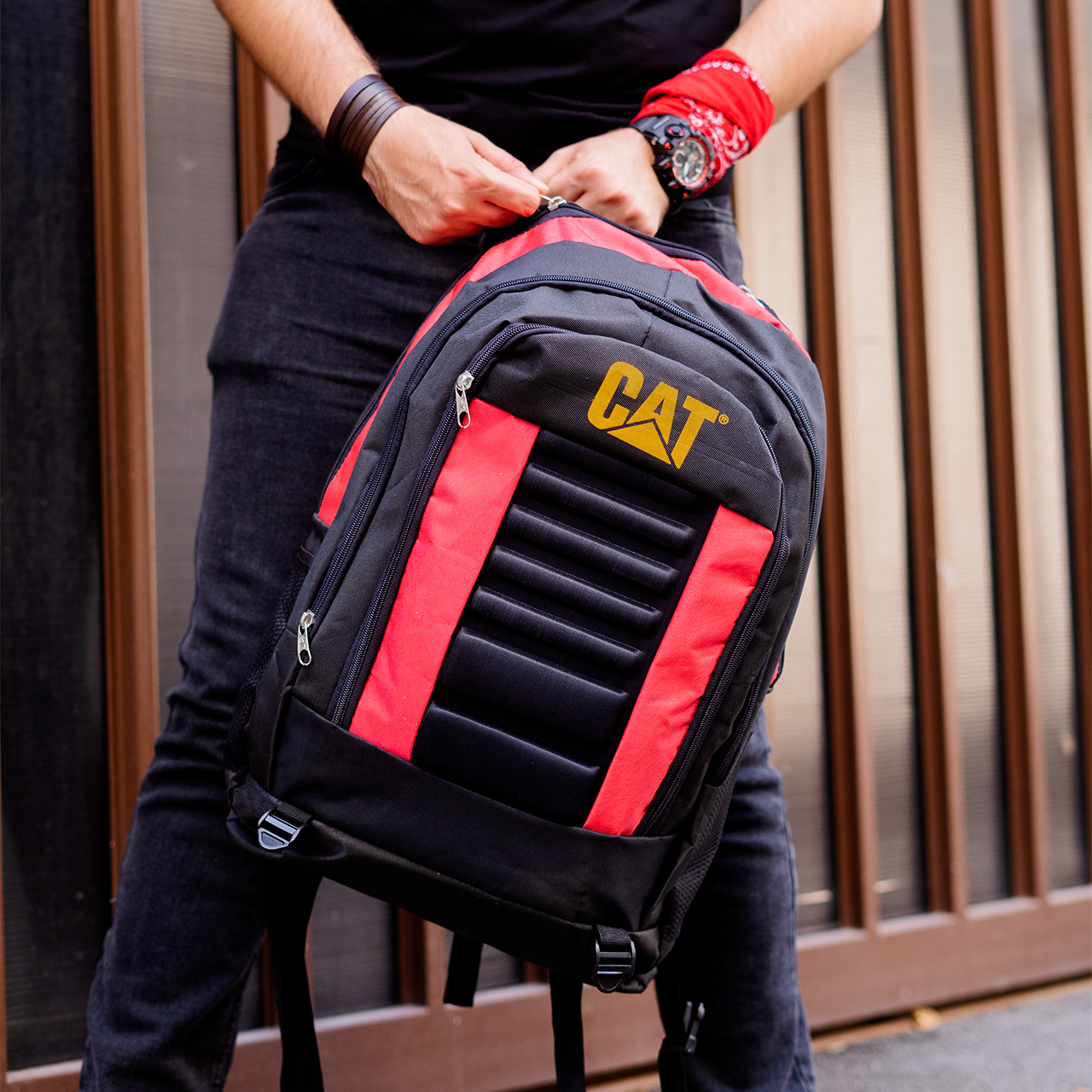 کوله پشتی Cat قرمزمدل behroz