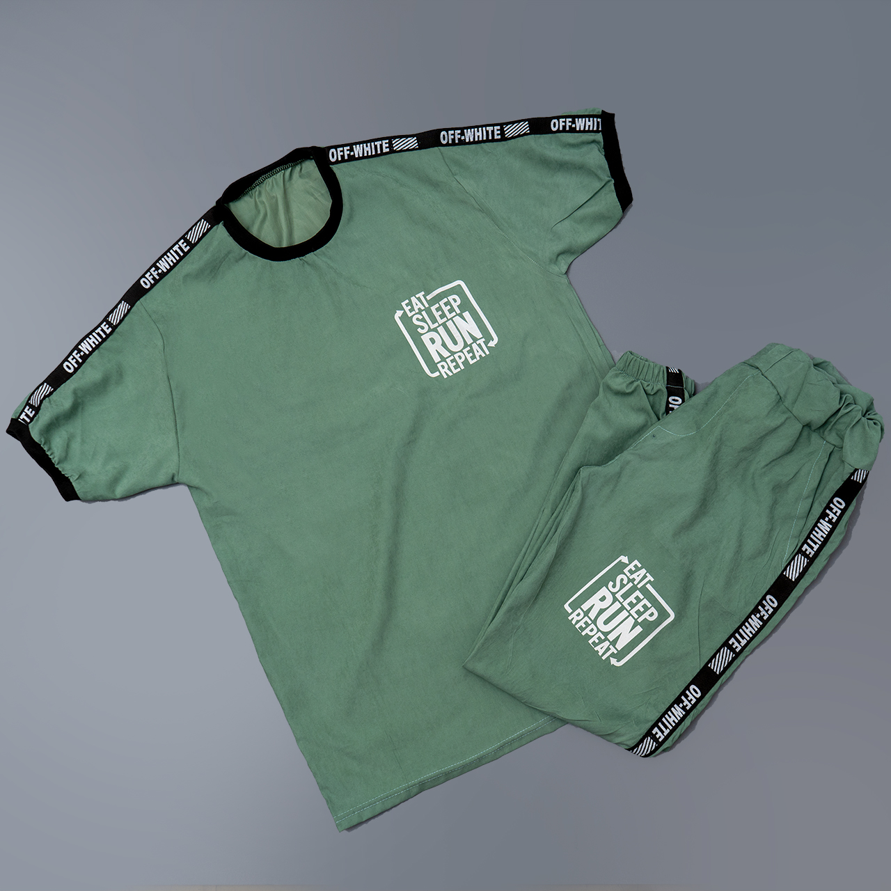 ست تیشرت شلوار مردانه سبز مدل Yamo