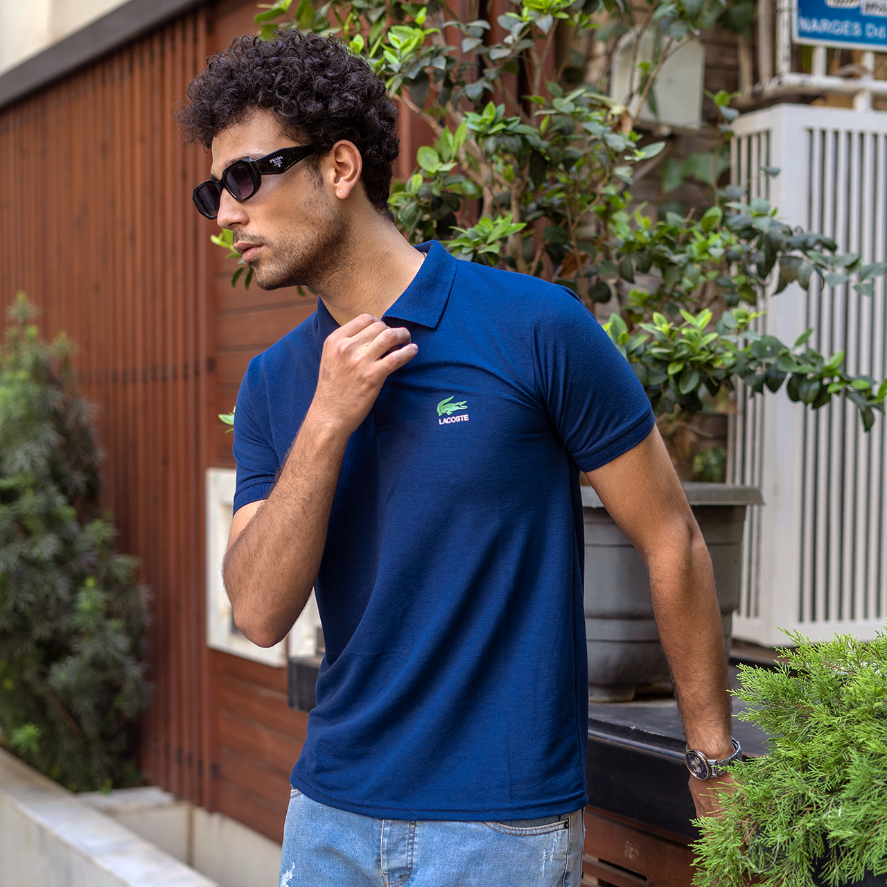 تیشرت مردانه Lacoste جودون-سرمه ای مدل Mahyar