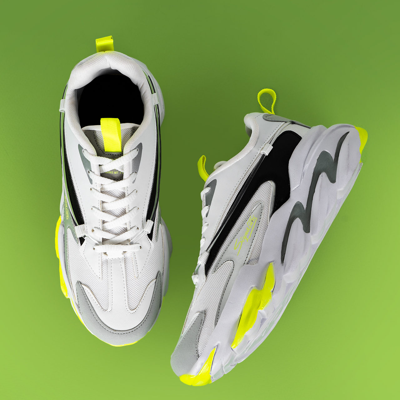 کفش ورزشی مردانه سفید سبز مدل Totio