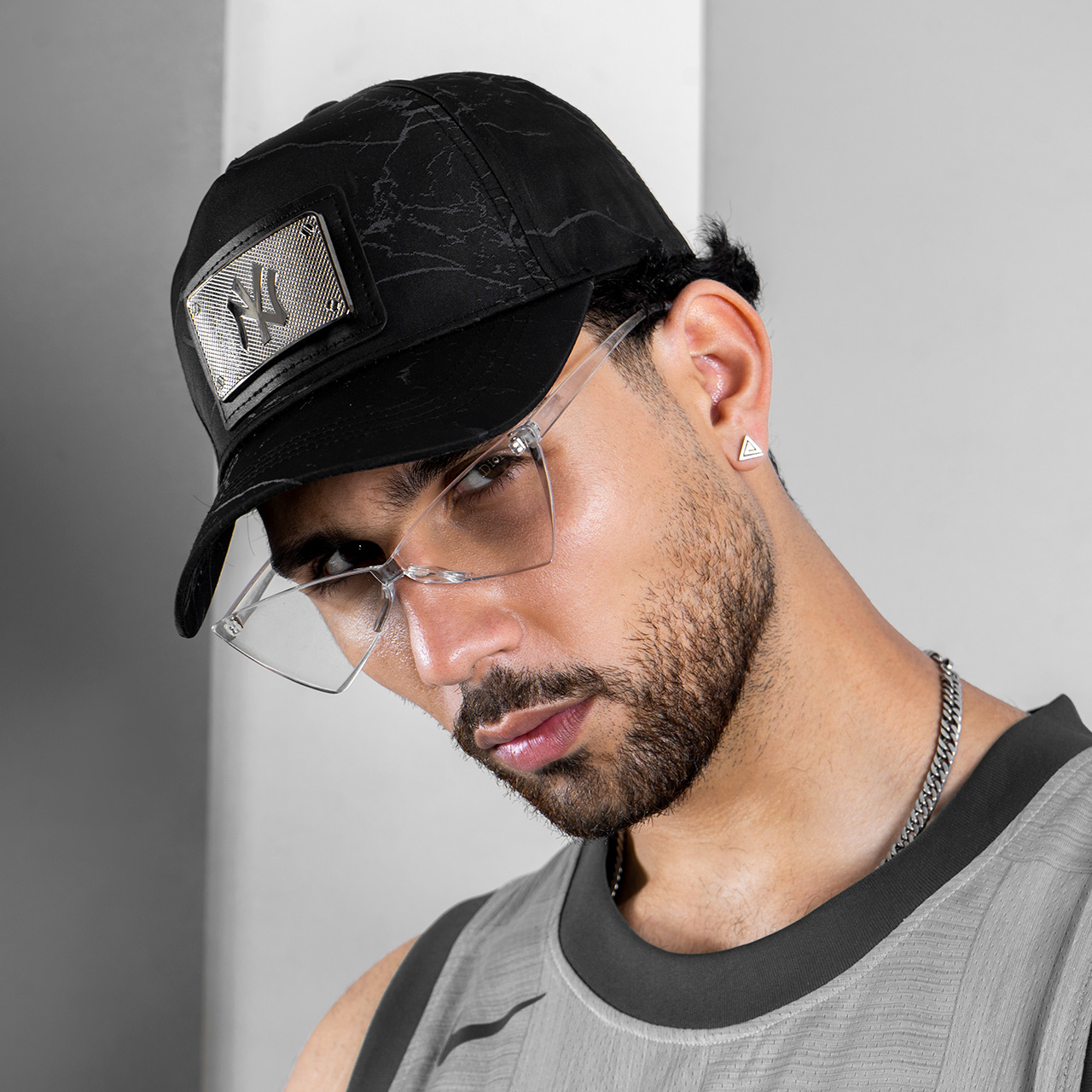 کلاه مردانه مشکی مدل NY