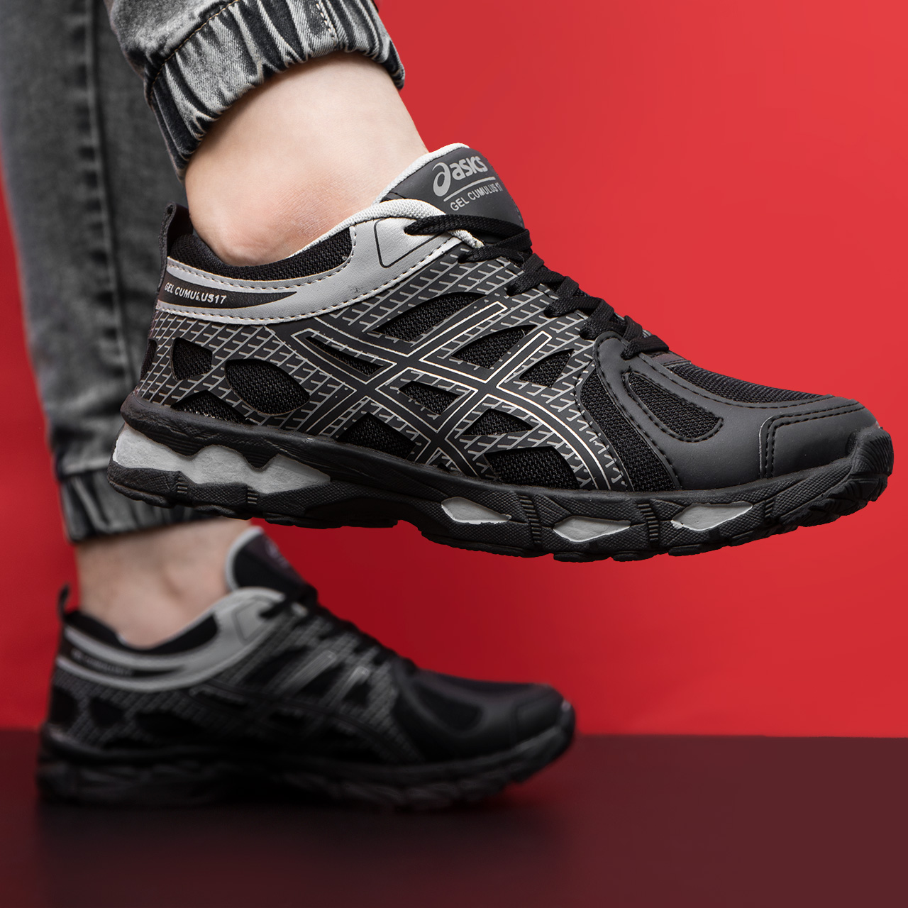 کفش ورزشی اسیکس مشکی مردانه مدل GEL17