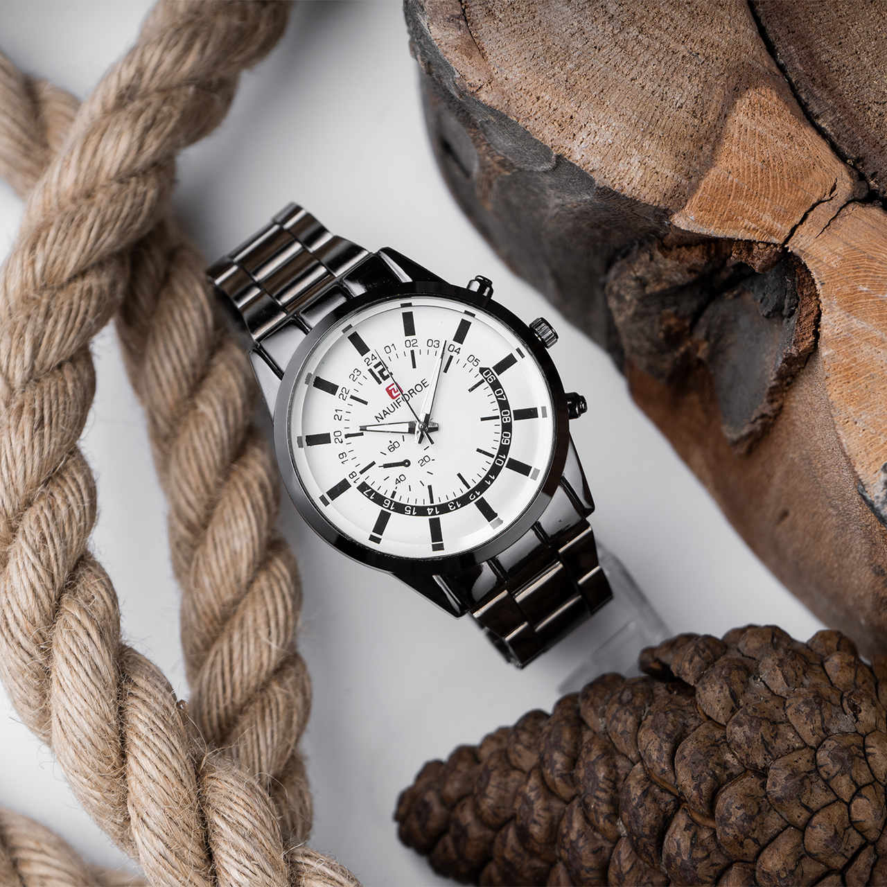 ساعت مچی مردانه Nauiforoe استیل مدل U28