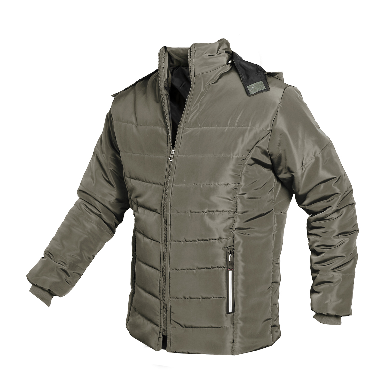 کاپشن مردانه ساده سبز زیتونی مدلAidin