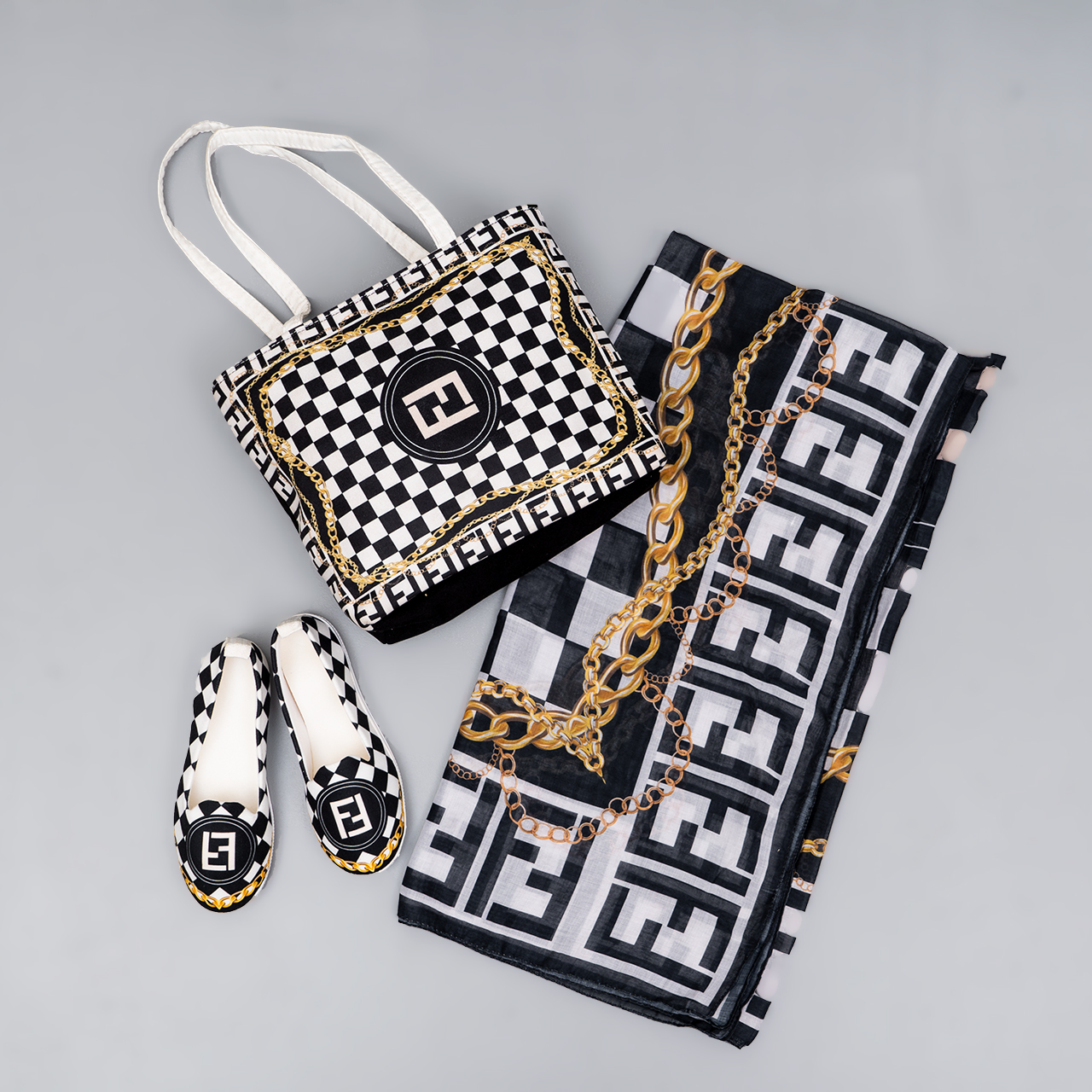 ست کیف و کفش و روسری دخترانه مدل X21