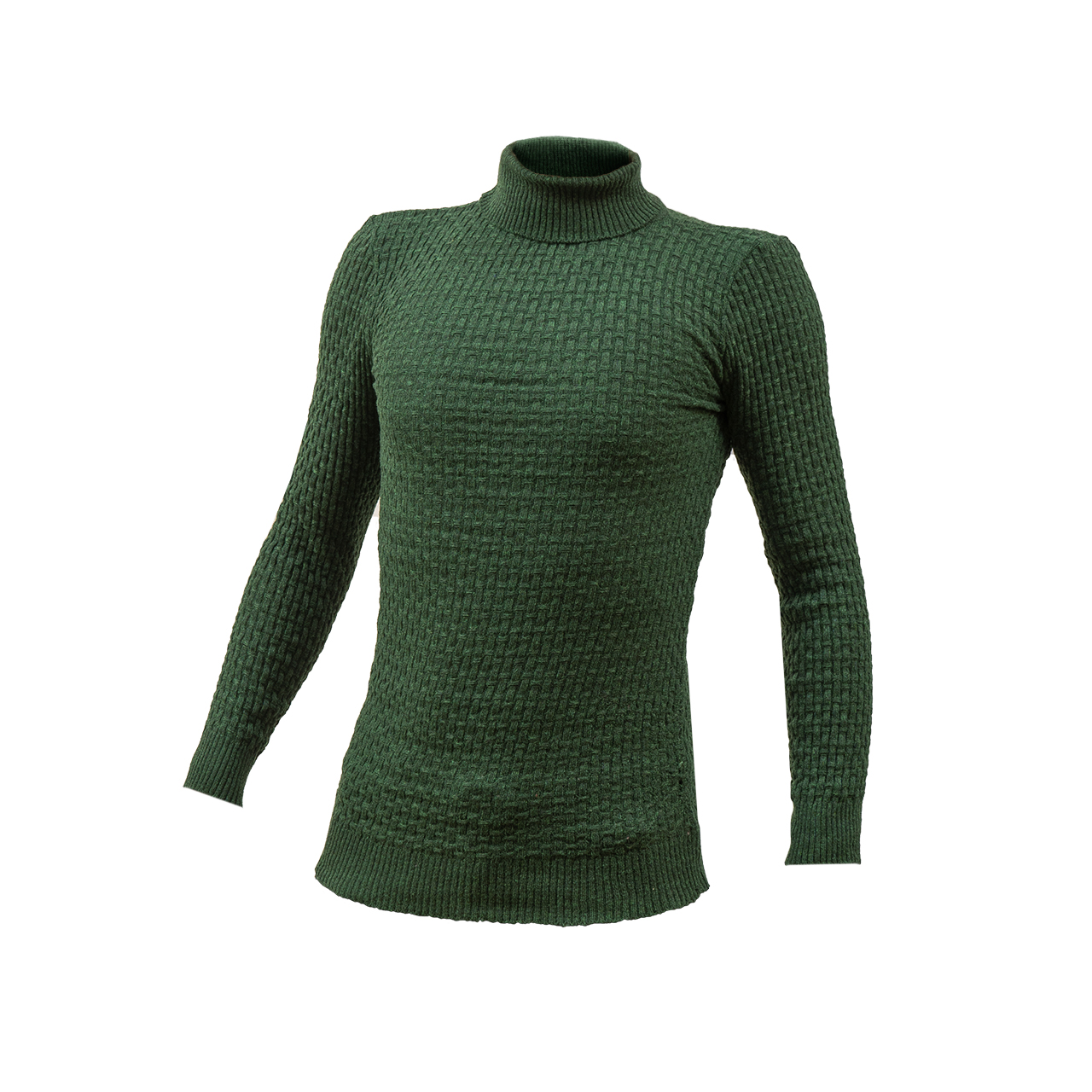 پلیور یقه اسکی مردانه سبز مدل Oktav