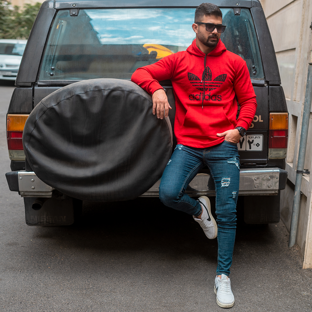 هودی Adidas مردانه قرمزمدلQs