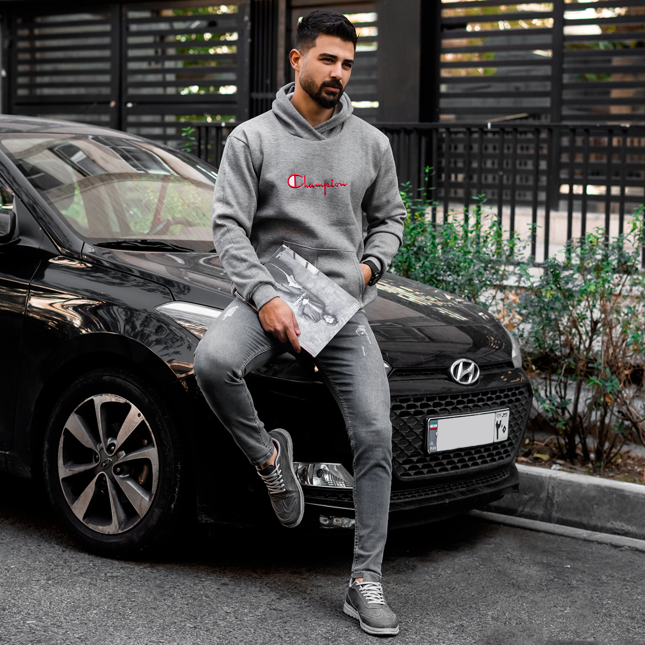 هودی طوسی روشن مردانه مدل champion