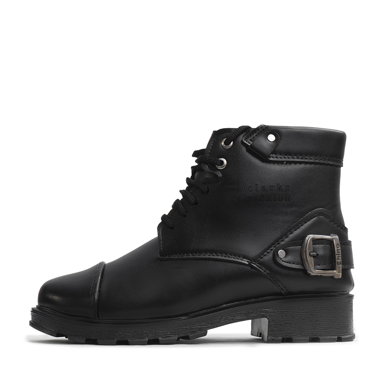 نیم بوت زنانه سگک دار بندی مشکی مدل Farnosh