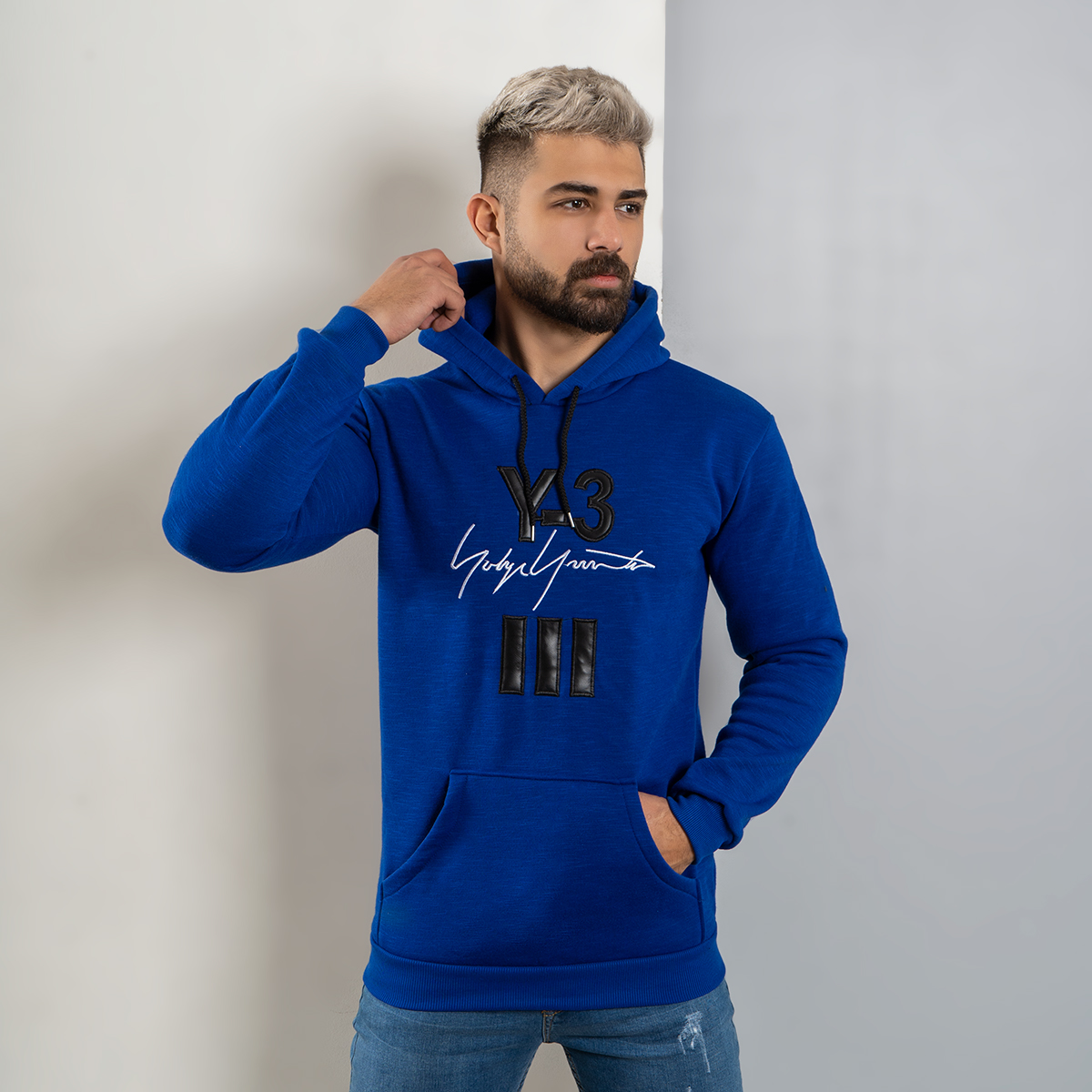هودی مردانه Y-3 آبی مدل Eric