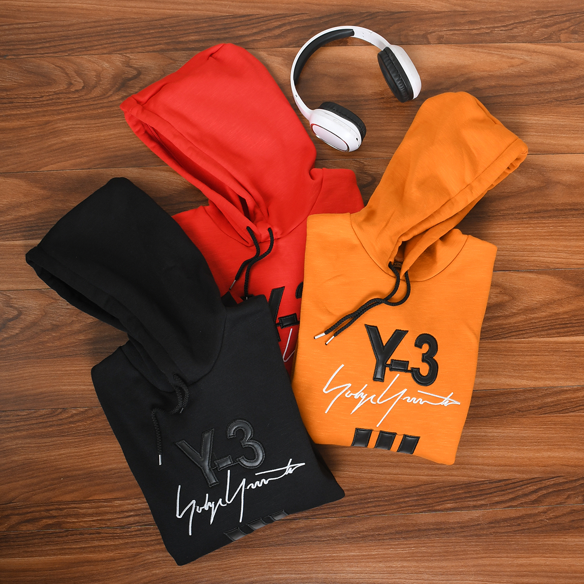 هودی مردانه Y-3 خردلی مدل Eric