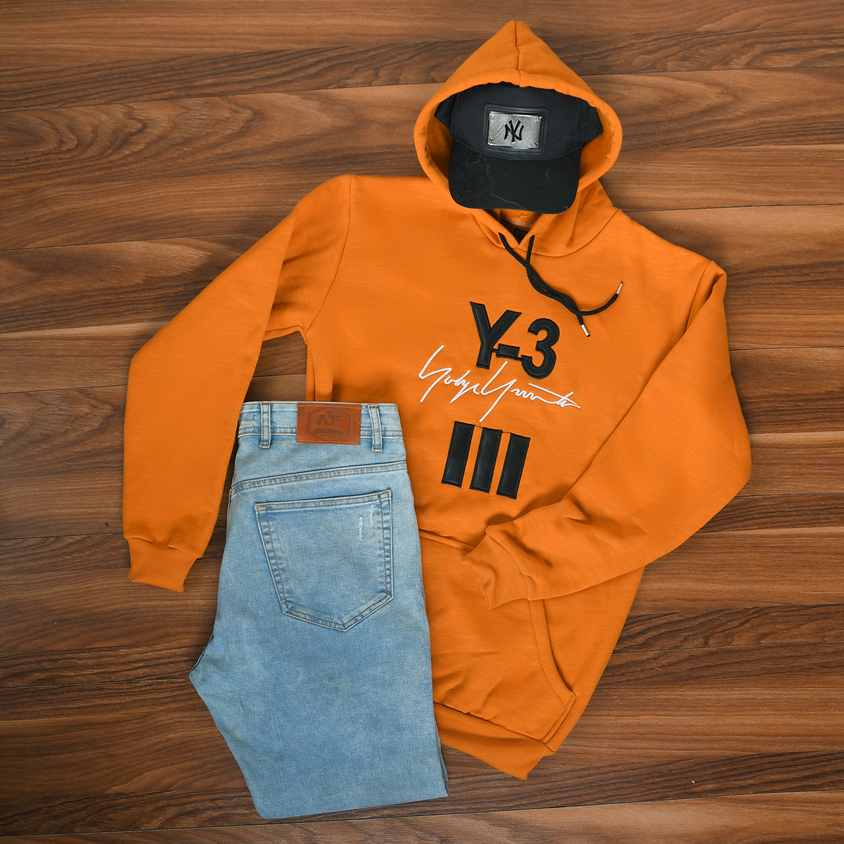 هودی مردانه Y-3 خردلی مدل Eric