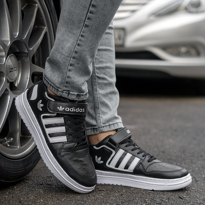 کفش آدیداس مشکی سفید مردانه مدل Sepehr