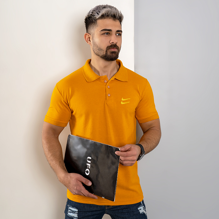 تیشرت مردانه نایک خردلی مدل LOMA