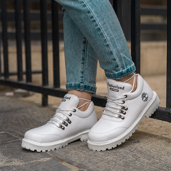 نیم بوت دخترانه سفید مدل Faranak