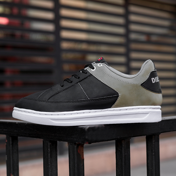 کفش تخت مشکی طوسی مردانه مدل Diesel