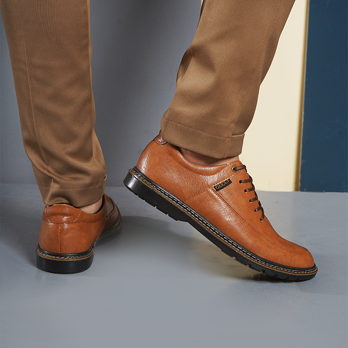 کفش مردانه خردلی مدل ELVAN