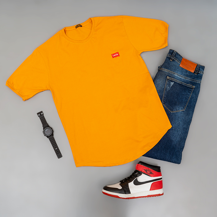 تیشرت مردانه خردلی مدل Levis