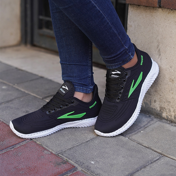 کفش ورزشی مشکی سبز مردانه مدل Tik