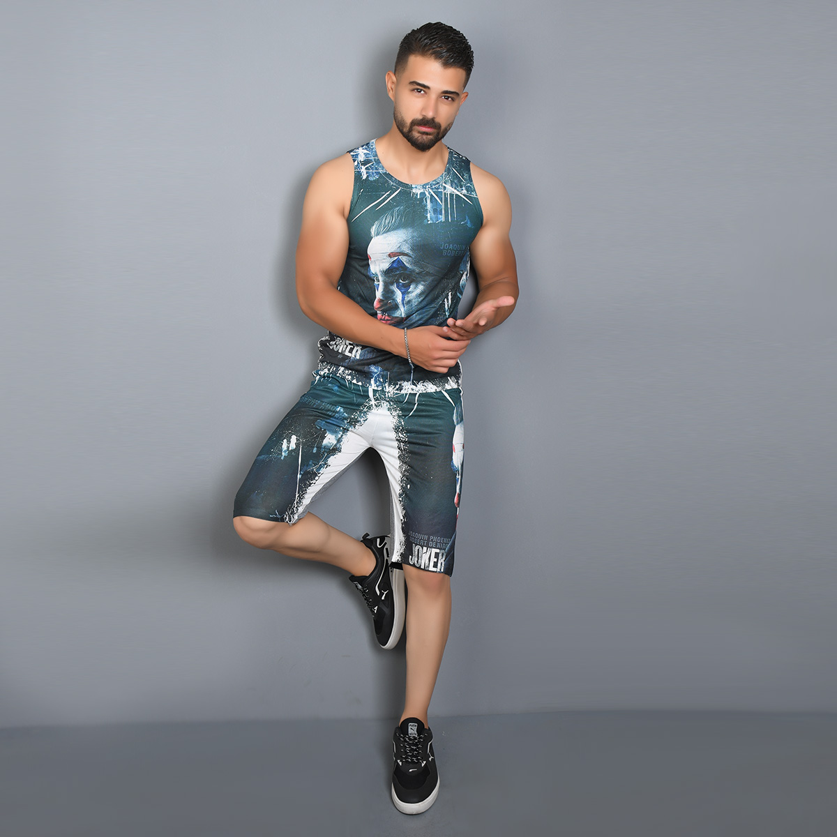 ست رکابی شلوارک مردانه مدل Joker